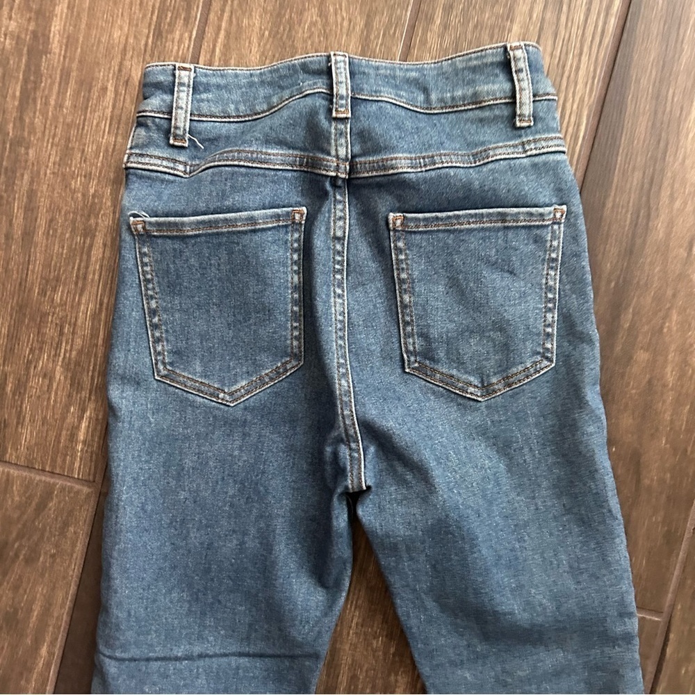 Sandro High Rise Pintuck Skinny Jeans in Vintage Blue Sz 4 - Picture 8 of 11